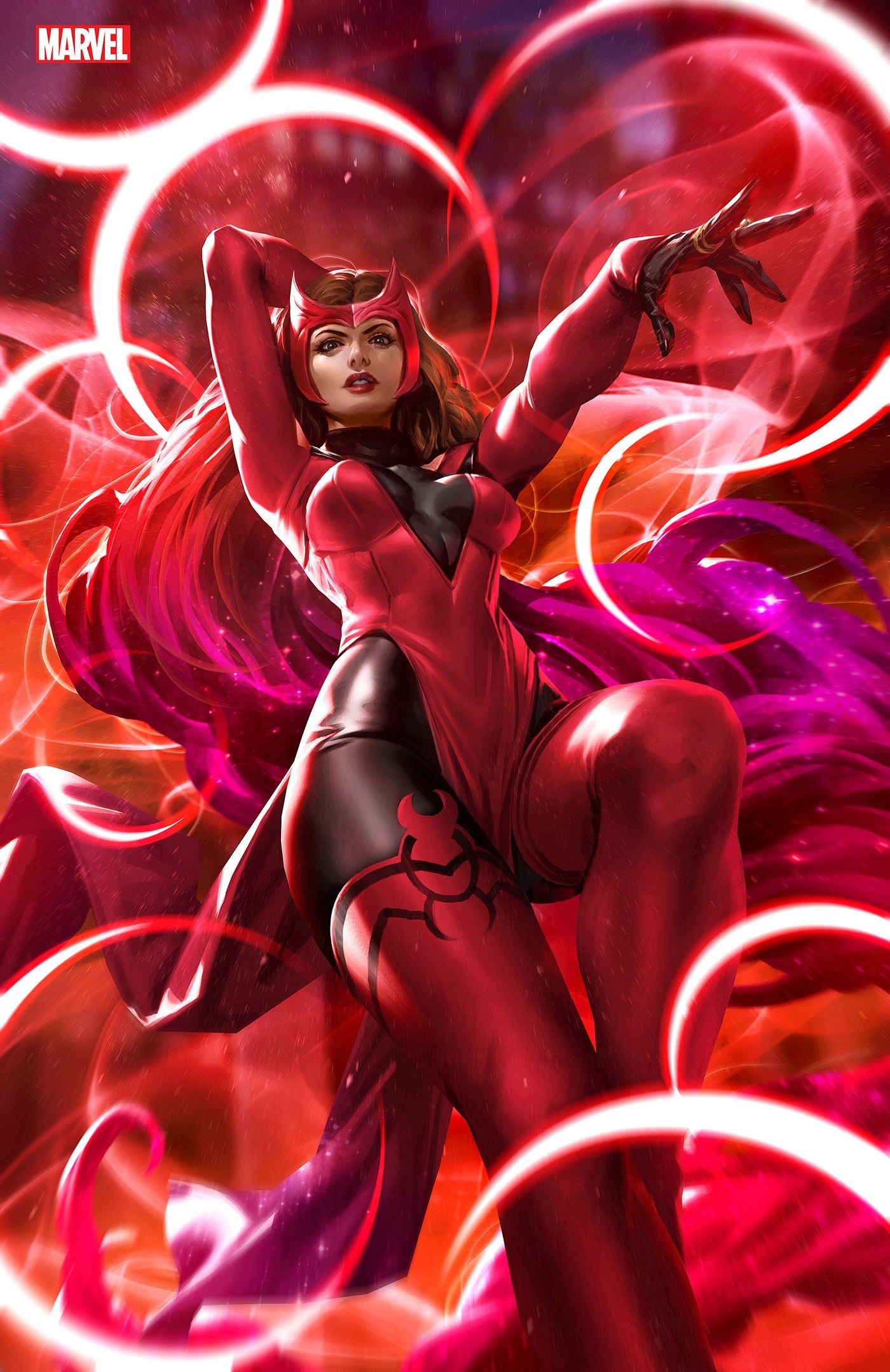 Avengers #1 I 1:50 Derrick Chew Scarlet Witch Virgin GGA Variant (05/17/2023) Marvel