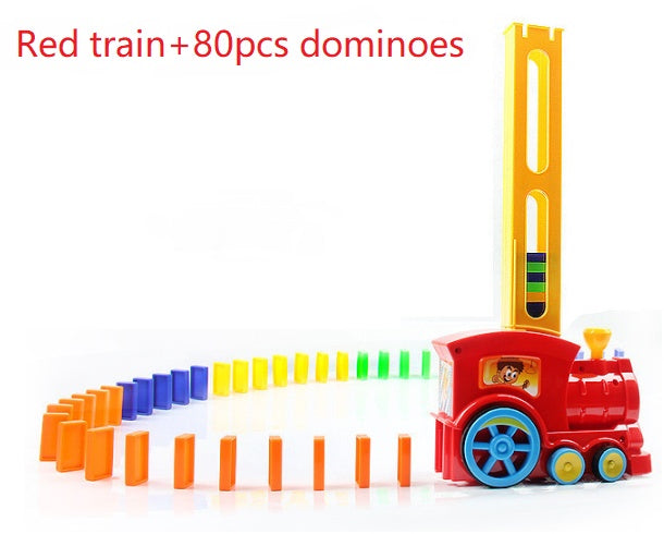 Electric Domino Train Toy – Automatic Block Laying Puzzle for Kids