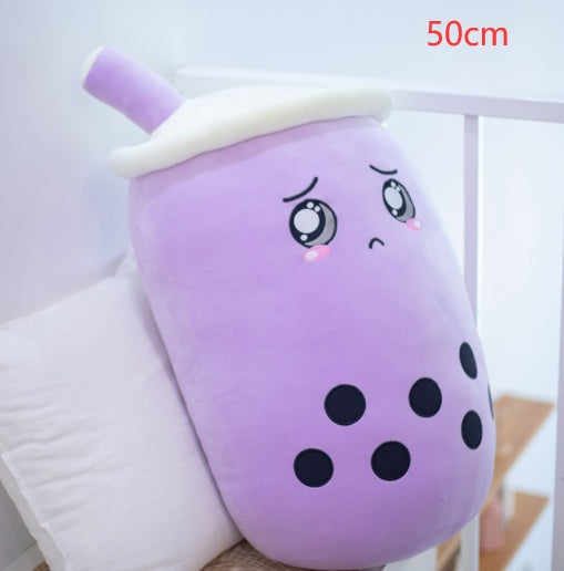Plush Boba Tea Pillow – Soft Stuffed Bubble Tea Cup Cushion Gift
