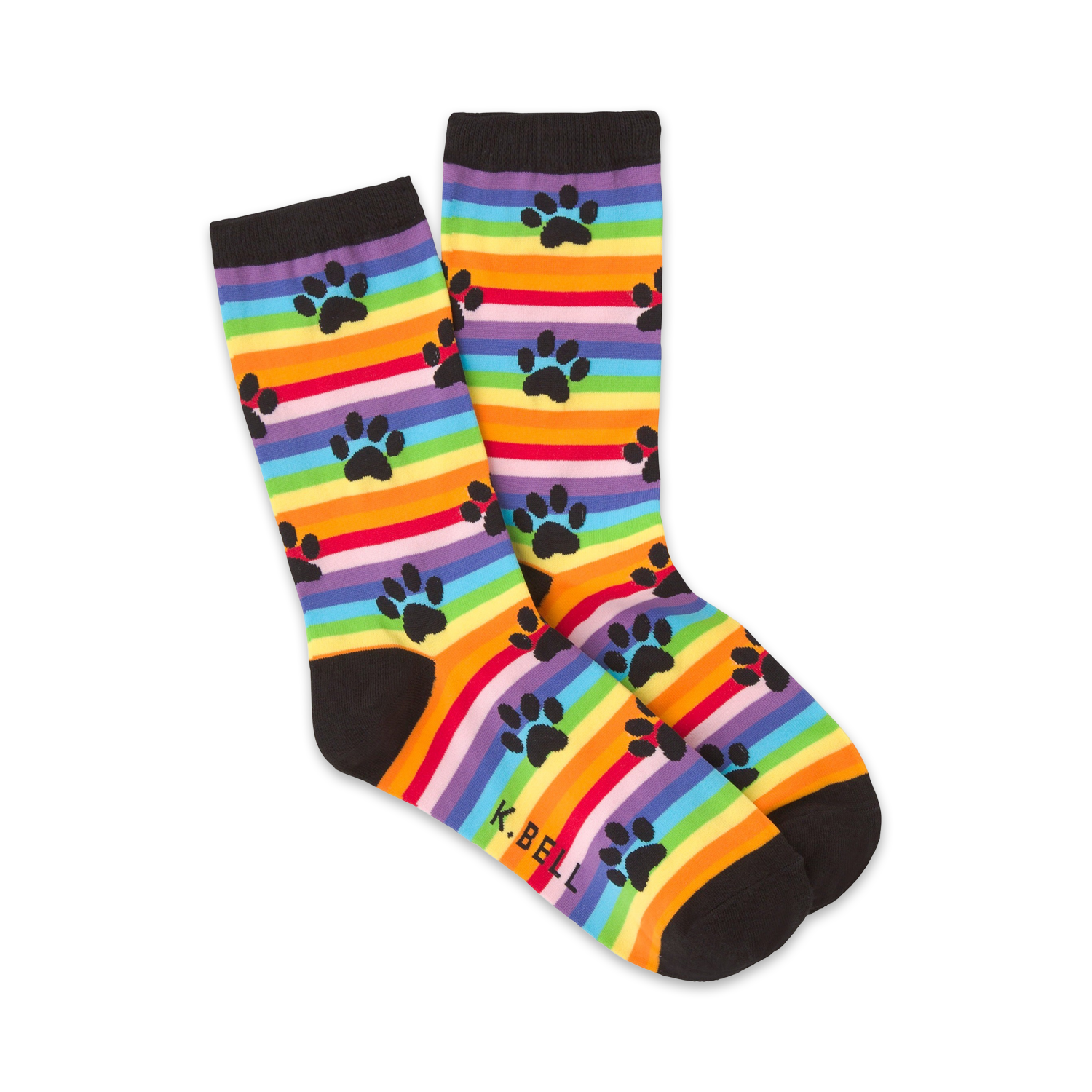 Rainbow Stripe Paw Print