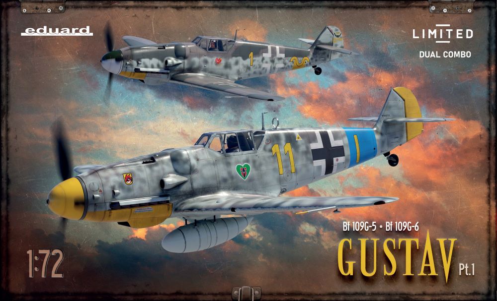 Eduard 2144 1/72 Gustav Part 1: WWII Bf109G5 & G6 German Fighter Dual Combo (Ltd