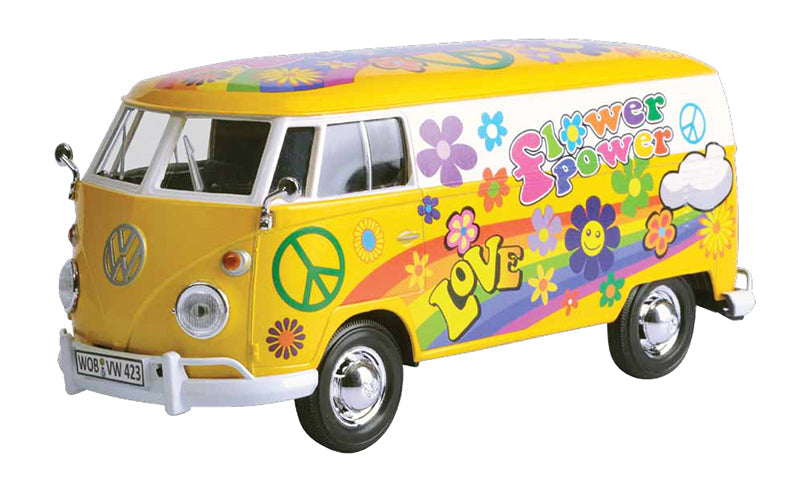 Motormax 79575 1/24 Scale Volkswagen Type 2 T1 Flower Power Delivery Van
