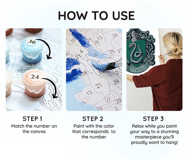 Slytherin Crest - Paint By Numbers Kit