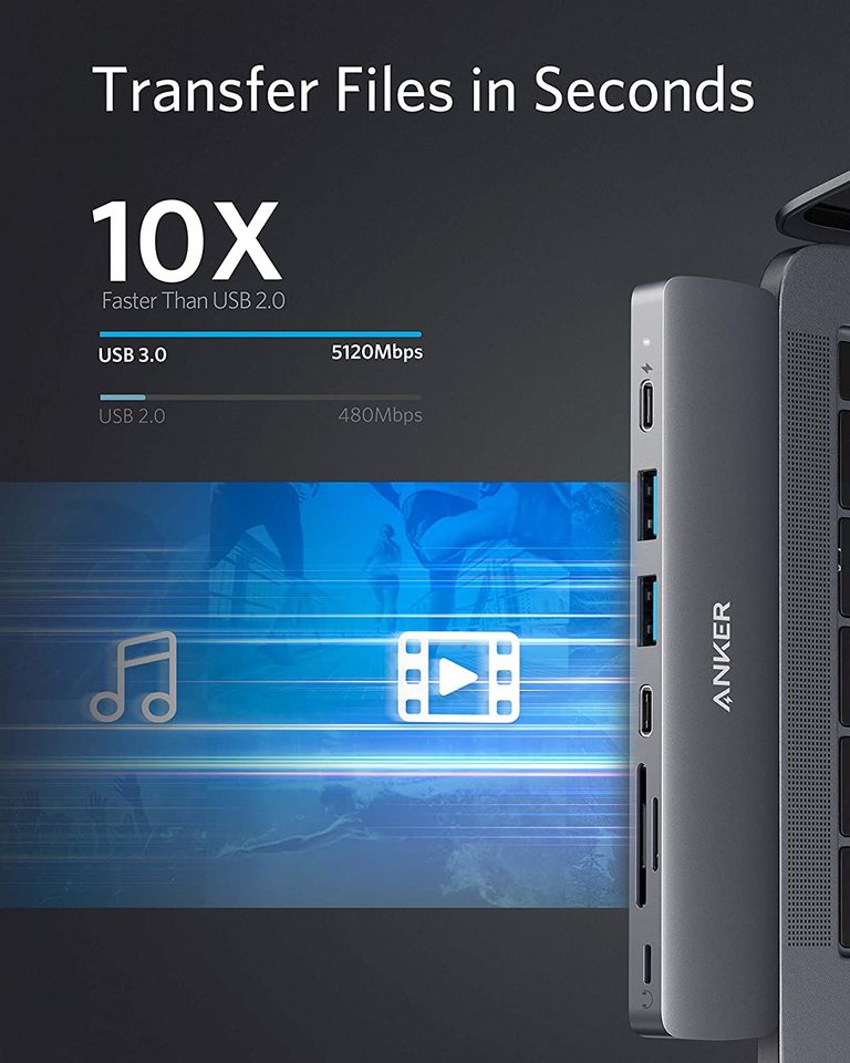 Anker <b>PowerExpand</b> Direct 8-in-2 USB-C PD Media Hub