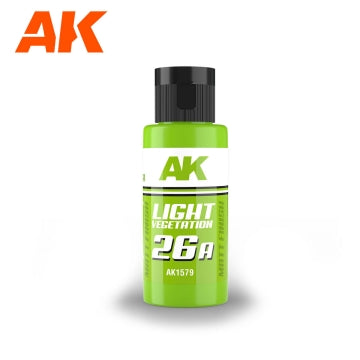 AK Interactive 1579 Dual Exo Scenery: 26A Light Vegetation Acrylic Paint 60ml Bo