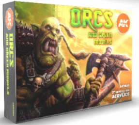 AK Interactive 11600 Orcs & Green Models 3G Acrylic Paint Set (6 Colors) 17ml Bo