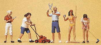 Preiser 10464 HO Scale People Working -- Hobby Gardeners