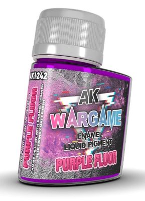 AK Interactive 1242 Wargame: Purple Fluorescent Liquid Pigment Enamel 35ml Bottl