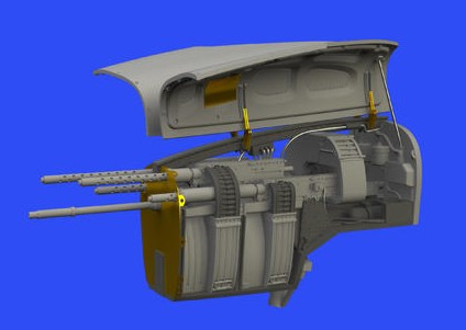 Eduard 648533 1/48 Aircraft- P38F/G Nose Gun Bay for TAM (Photo-Etch & Resin)