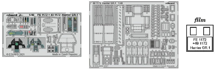 Eduard 491172 1/48 Aircraft- Harrier GR1 for KIN (Painted