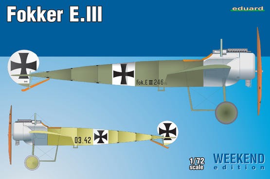 Eduard 7444 1/72 Fokker E III Aircraft (Wkd Edition Plastic Kit)