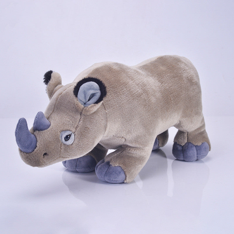 Plush Rhino Toy – Soft Stuffed Animal Doll with Realistic Design