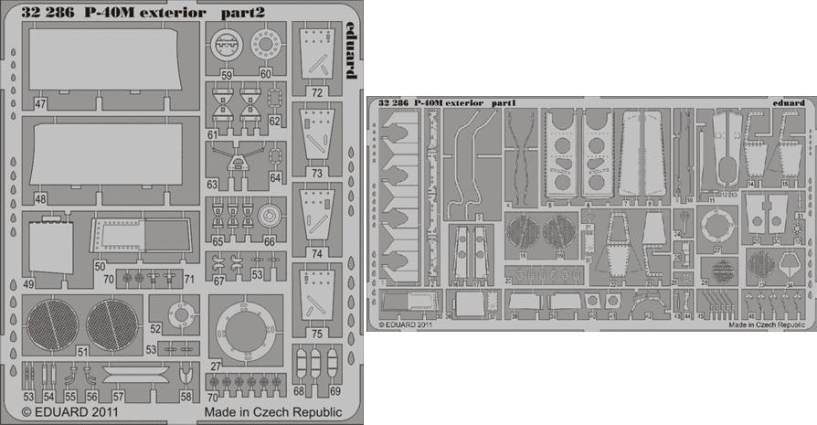 Eduard 32286 1/32 Aircraft- P40M Exterior for HSG