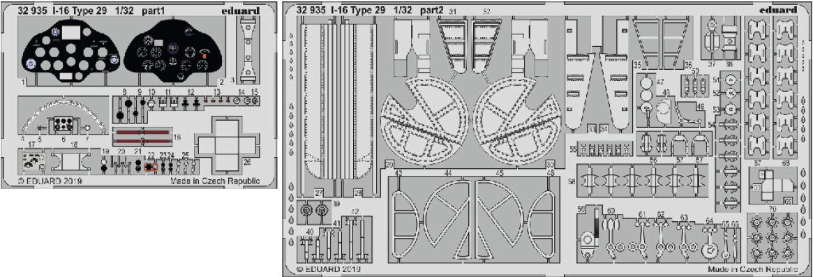 Eduard 32935 1/32 Aircraft- I16 Type 29 for ICM (Painted)