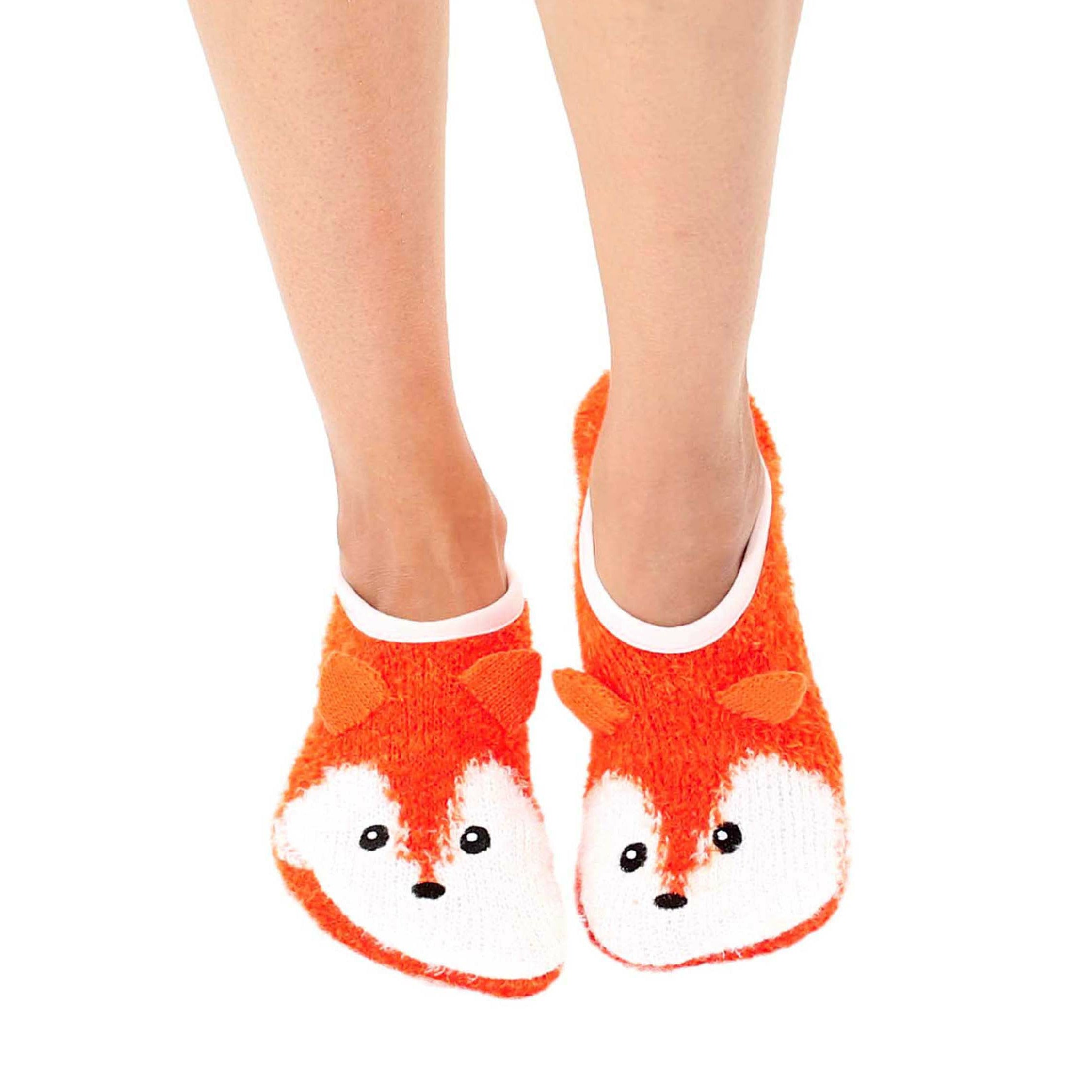 Fuzzy Fox Non-Skid Slipper