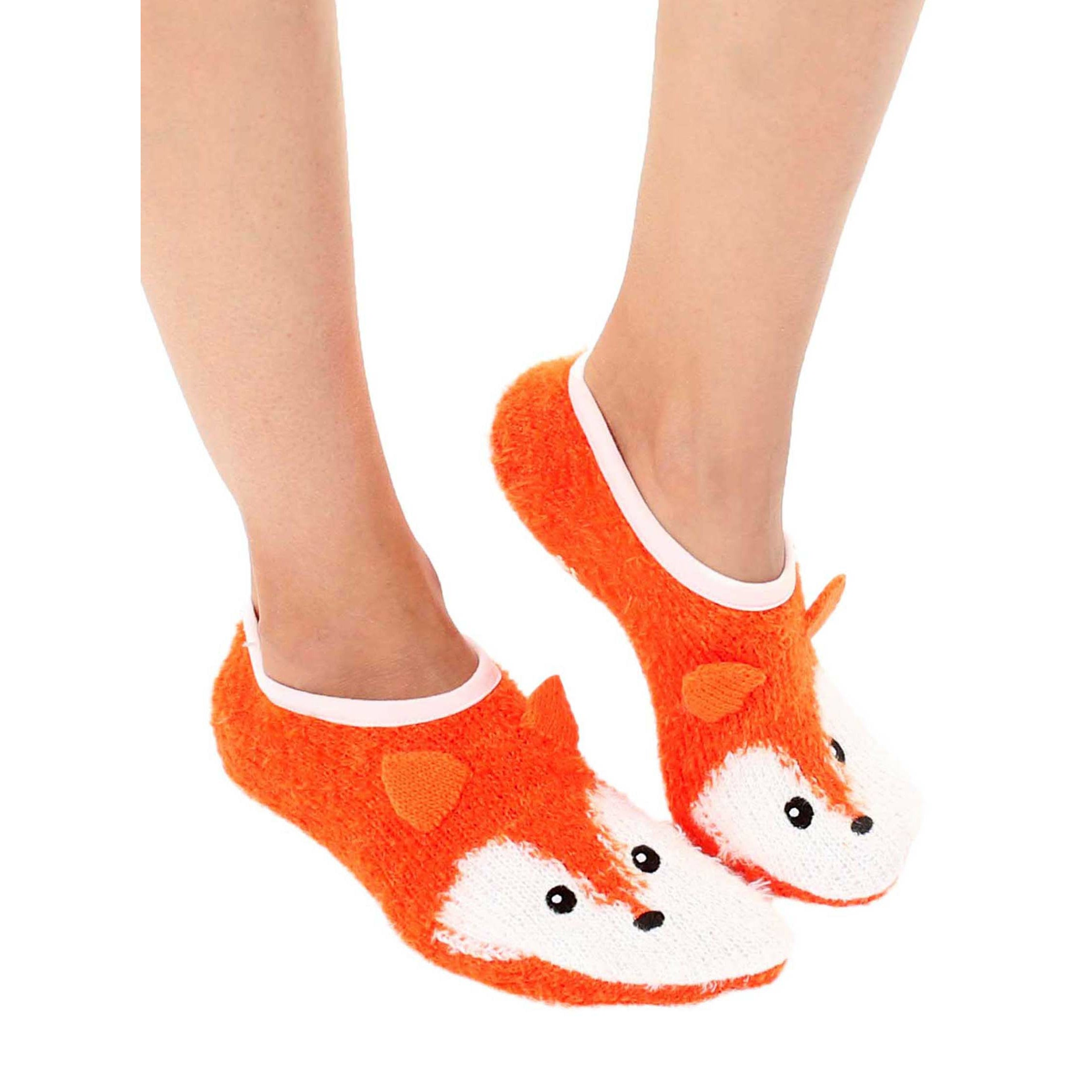 Fuzzy Fox Non-Skid Slipper