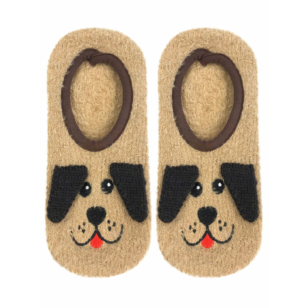 Fuzzy Dog Non-Skid Slipper