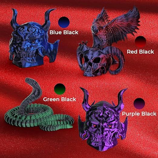 PLA Silk Dual Color Variety Pack (4x200g) - 1.75MM