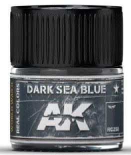 AK Interactive RC258 Real Colors: Dark Sea Blue Acrylic Lacquer Paint 10ml Bottle