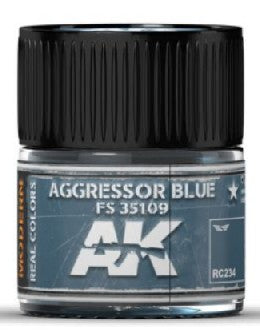 AK Interactive RC234 Real Colors: Aggressor Blue FS35109 Acrylic Lacquer Paint 10ml Bottle