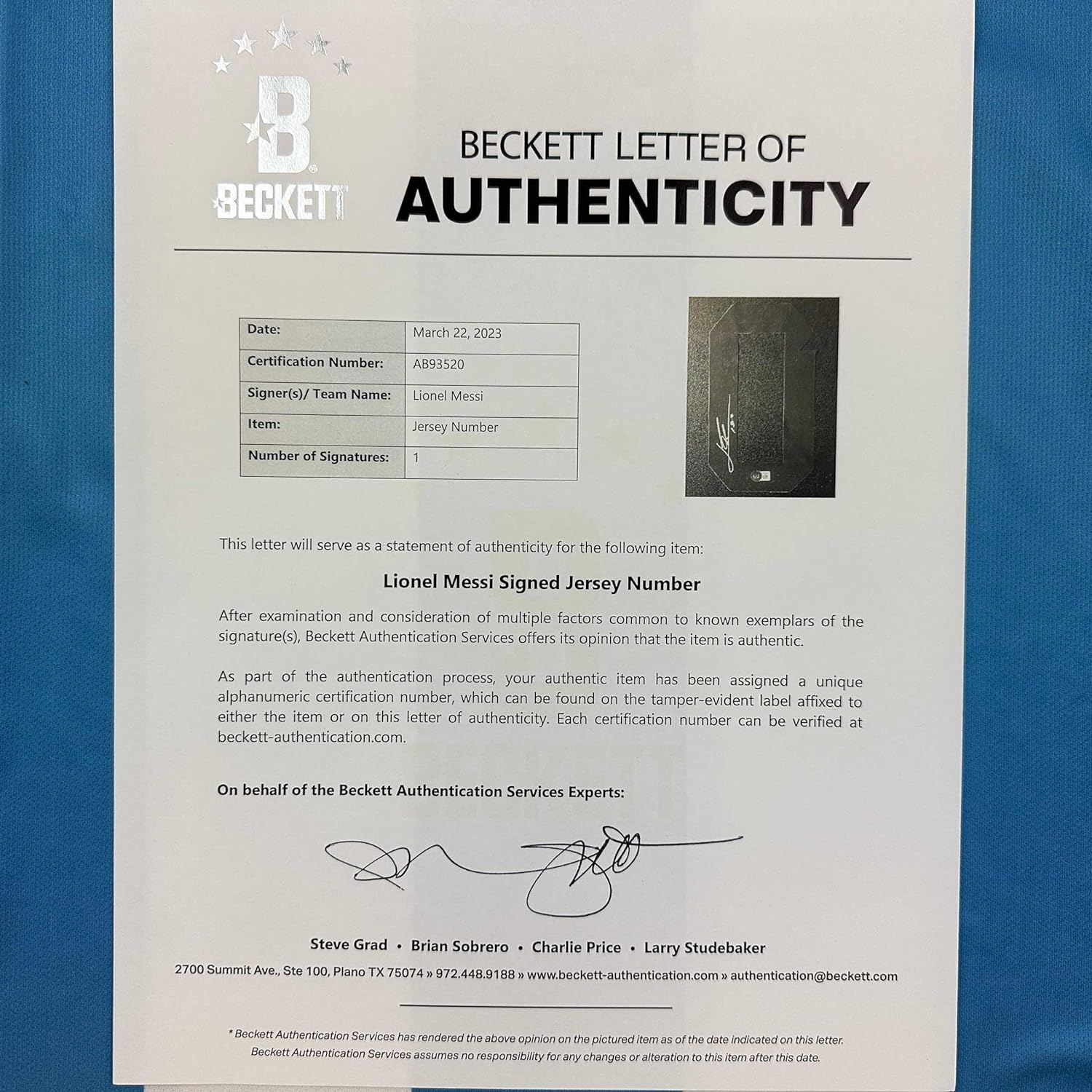 Framed Autographed/Signed Lionel Leo Messi 35x39 Argentina Blue/White Soccer Jersey Beckett BAS COA/LOA
