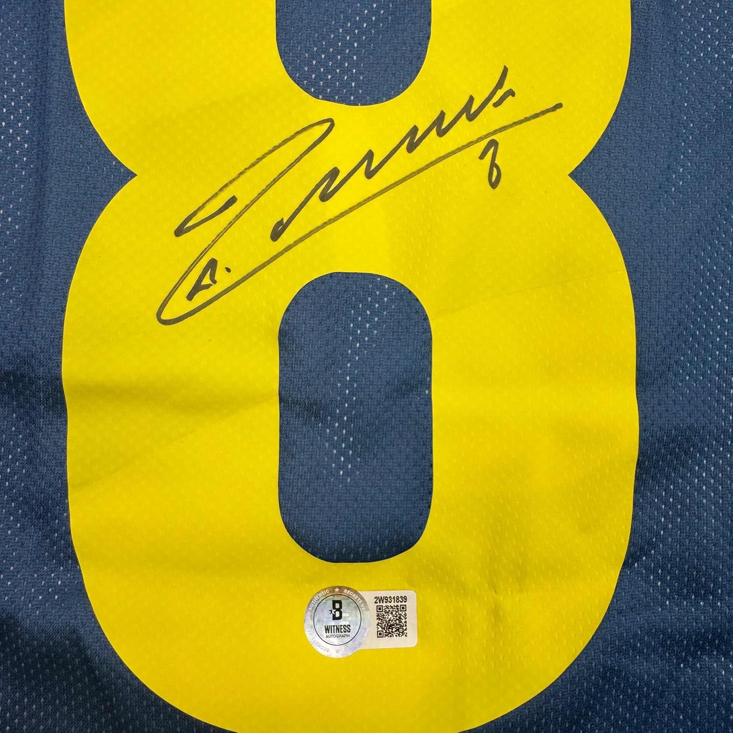 Framed Autographed/Signed Andres Iniesta 35x39 FC Barcelona Soccer Jersey Beckett BAS COA