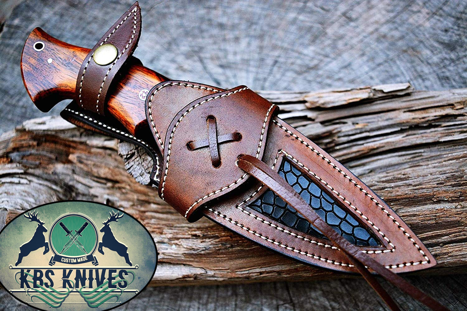 Custom Handmade Damascus Steel Hunting Knife