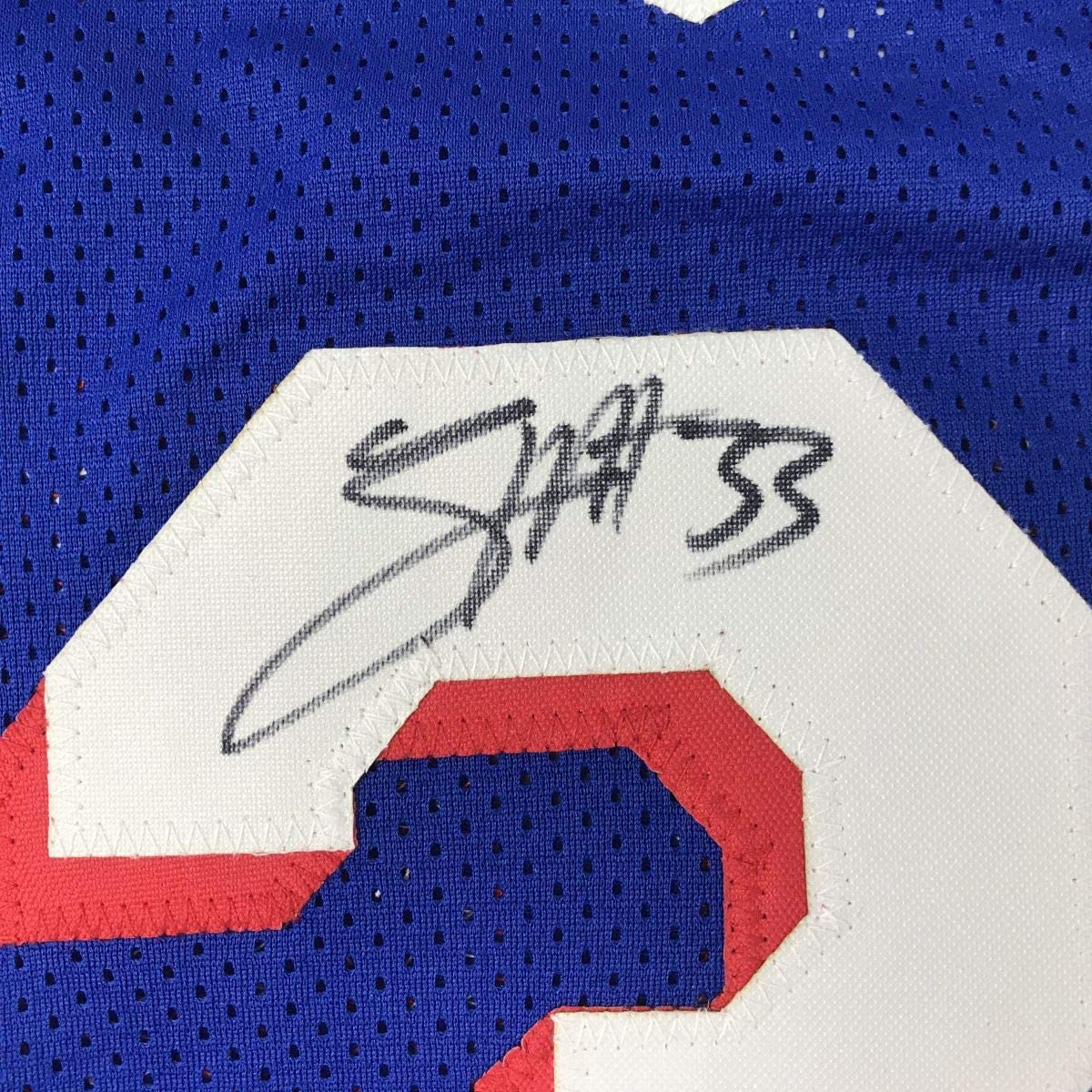 Autographed/Signed Tobias Harris Philadelphia Blue Basketball Jersey JSA COA