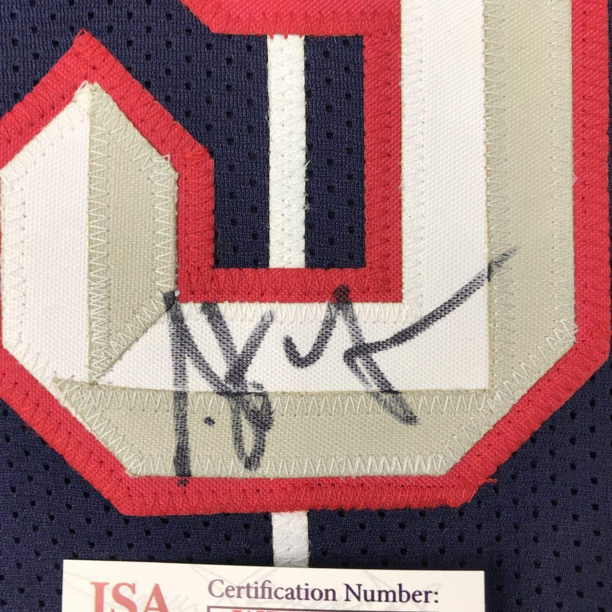 Autographed/Signed Steve Francis Houston Blue Basketball Jersey JSA COA