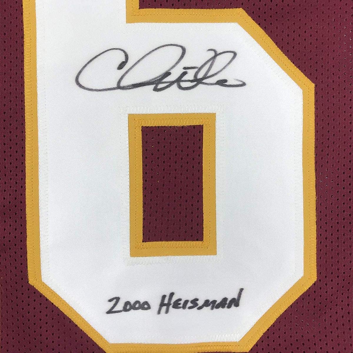 Autographed/Signed Chris Weinke 2000 Heisman Florida State FSU Maroon Football Jersey JSA COA