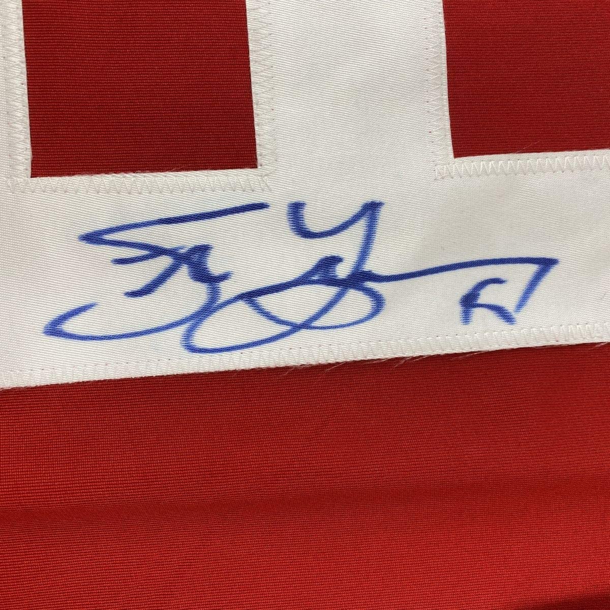 Autographed/Signed Steve Yzerman Detroit Red Hockey Jersey JSA COA