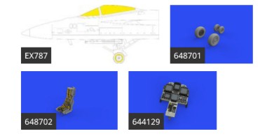 Eduard 644145 1/48 Aircraft- F/A18E LooKplus for MGK (Mask, Photo-Etch & Resin)