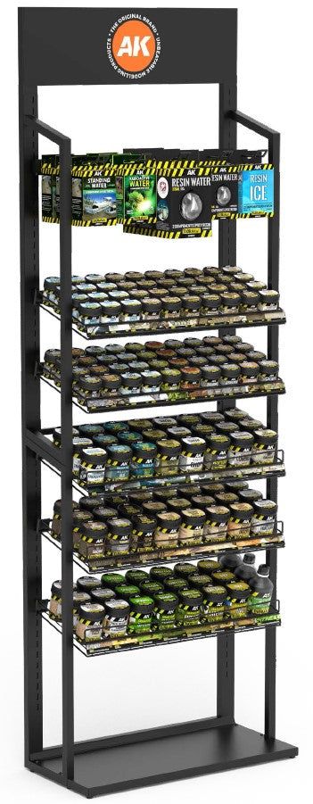 AK Interactive EXP0001 Diorama Display Deal w/FREE Rack (Consists of 49 differen