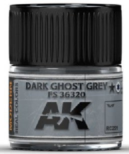 AK Interactive RC251 Real Colors: Dark Ghost Grey FS36320 Acrylic Lacquer Paint 10ml Bottle