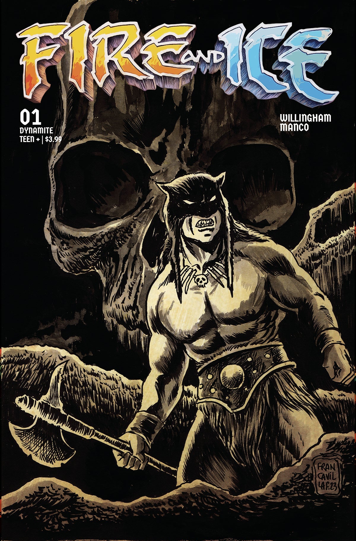 Fire And Ice #1 J 1:15 Francavilla Line Art Variant (08/02/2023) Dynamite