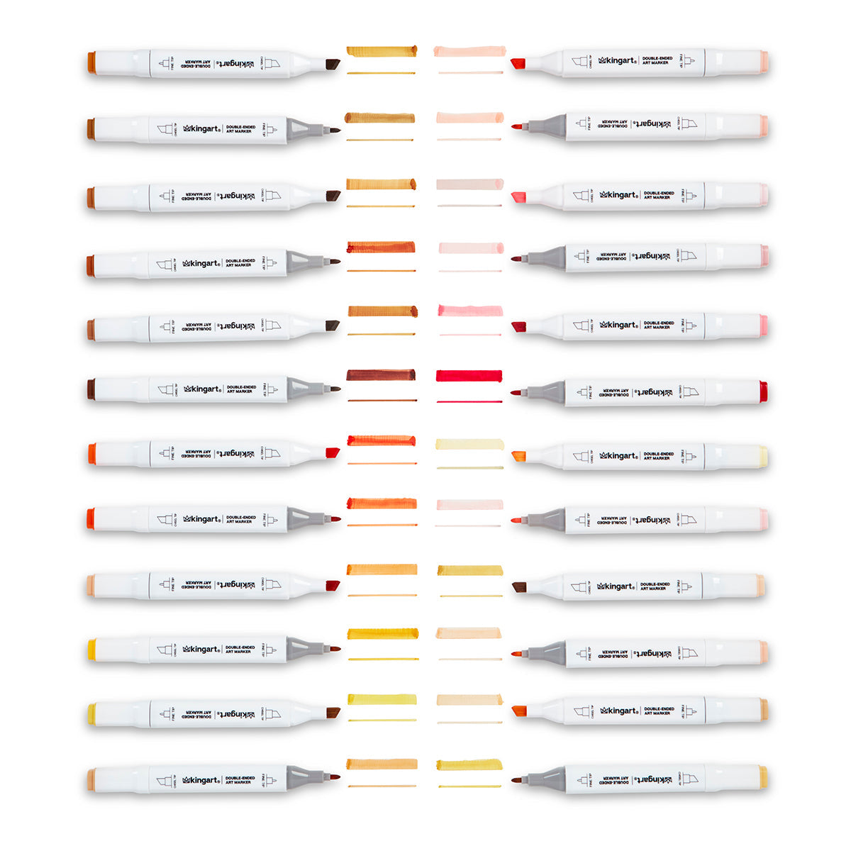 Double-Ended Alcohol Markers 24 Portrait Colors