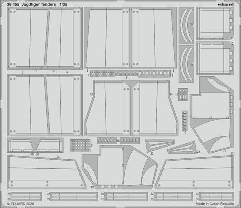 Eduard 36455 1/35 Armor- Jagdtiger Fenders for TAO