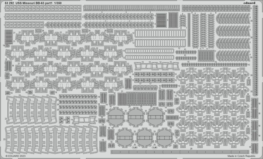 Eduard 53292 1/350 Ship- USS Missouri BB63 for HBO