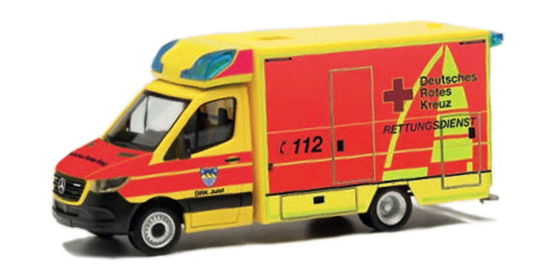 Herpa 95440 1/87 Scale Rescue Service - Mercedes-Benz Sprinter Ambulance High Quality