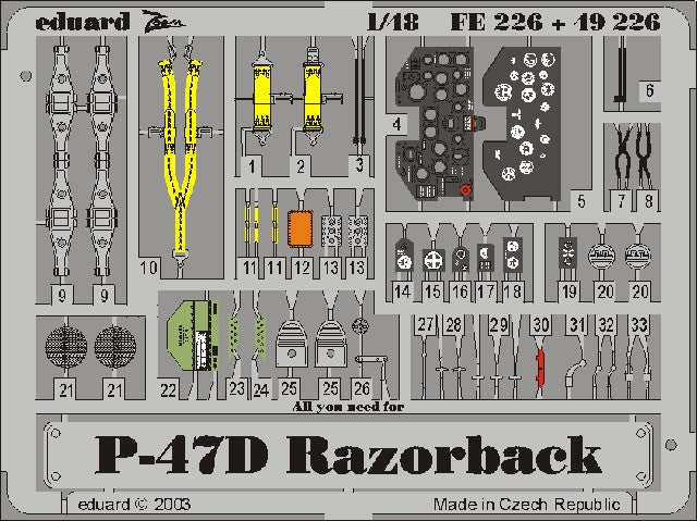 Eduard 49226 1/48 Aircraft- P47D for TAM (Painted)