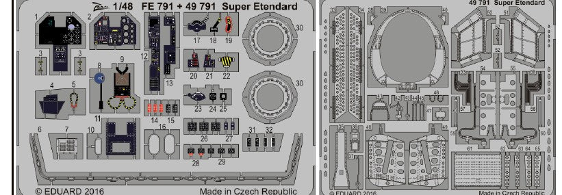 Eduard 49791 1/48 Aircraft- Super Etendard for KTY (Painted)