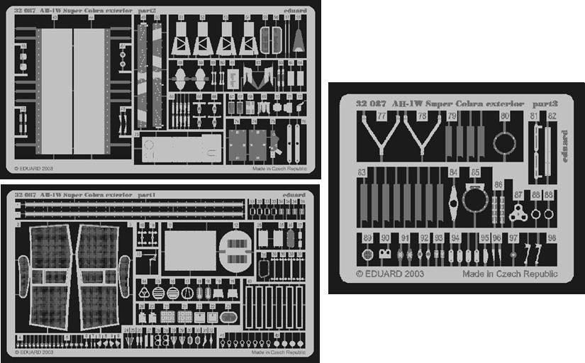 Eduard 32087 1/35 Aircraft- AH1W Exterior for ACY