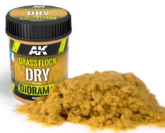 AK Interactive 8223 Diorama Series: Dry Grass Flock 250ml Bottle