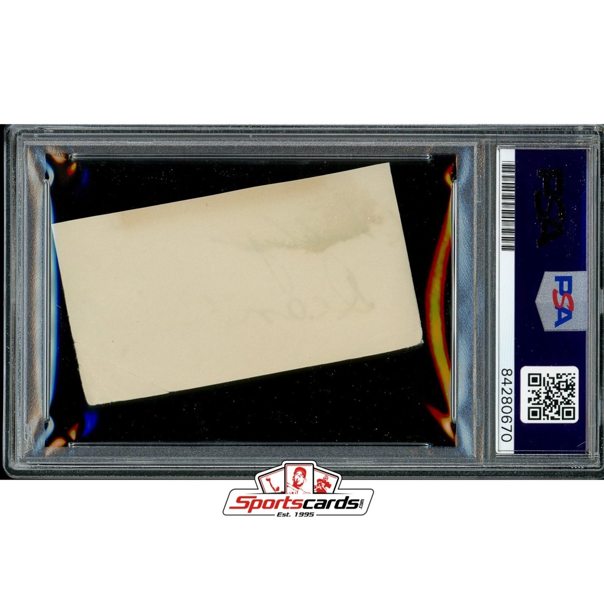 Chubby Dean Signed Autographed Cut PSA/DNA Athletics Indians