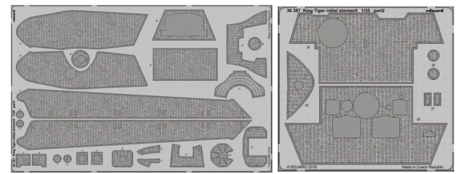 Eduard 36387 1/35 Armor- King Tiger Initial Zimmerit for TAO
