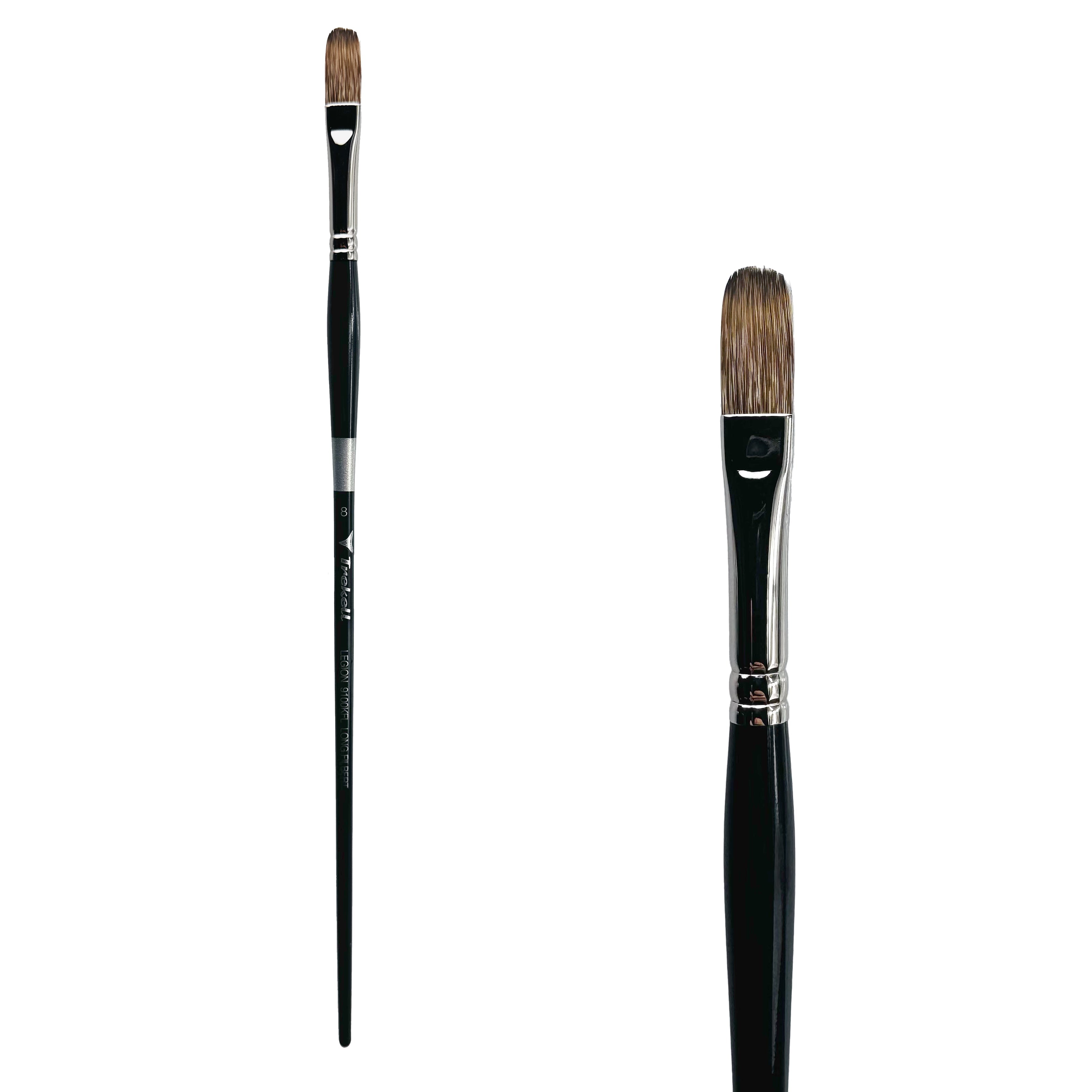 Trekell Legion Synthetic Mongoose Long Handle Artist Brush - Size #8 Long Filbert