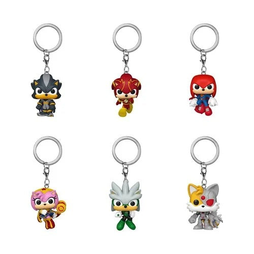 Funko Pop! Justice League x Sonic the Hedgehog Pocket Key Chain
