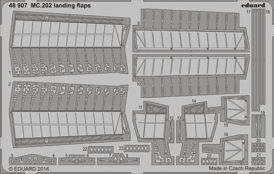 Eduard 48907 1/48 Aircraft- MC202 Landing Flaps for EDU & HSG