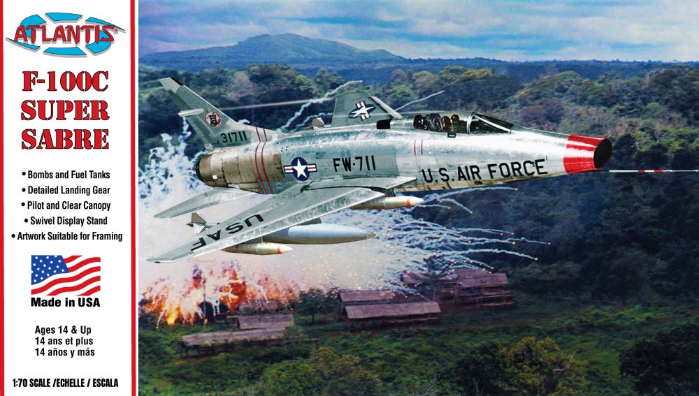 Atlantis Models 236 1/70 F100C Super Sabre Fighter (formerly Revell)