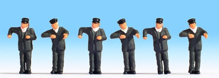 Noch 15281 HO Scale European Steam Locomotive Crew -- pkg(6)
